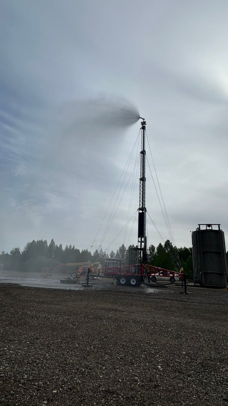 FireWolf robotic water cannon on telescoping mast